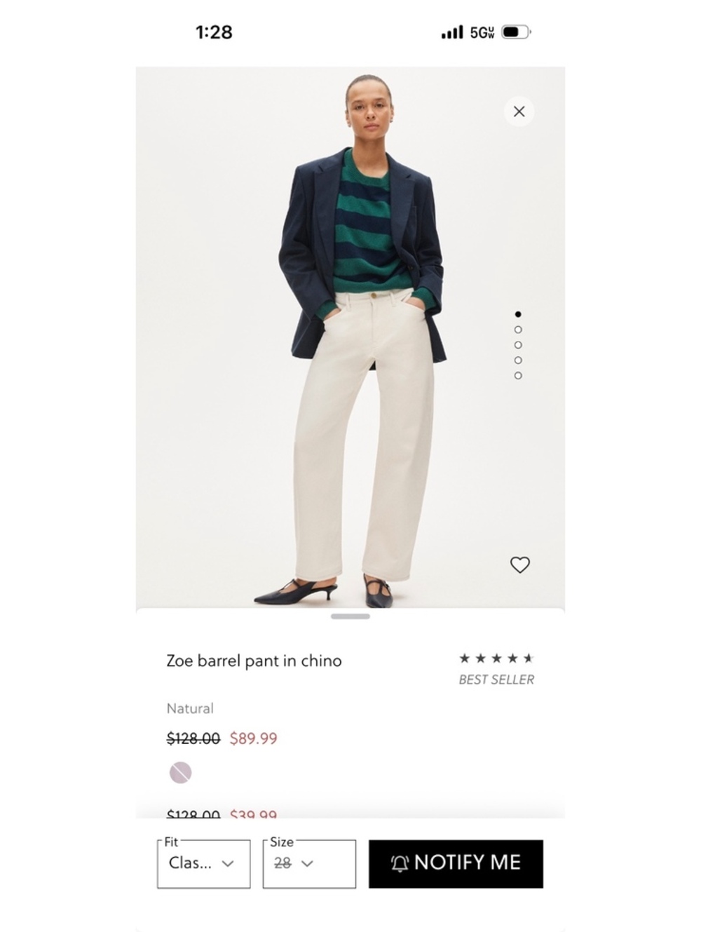 Brand New! J Crew Zoe Barrel Pant Mid Rise Size 28